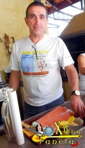 pai fazendo o salmão